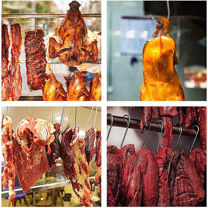 10PCS Steel S-Meat Hooks Set – Heavy-Duty BBQ and Butchering Hooks