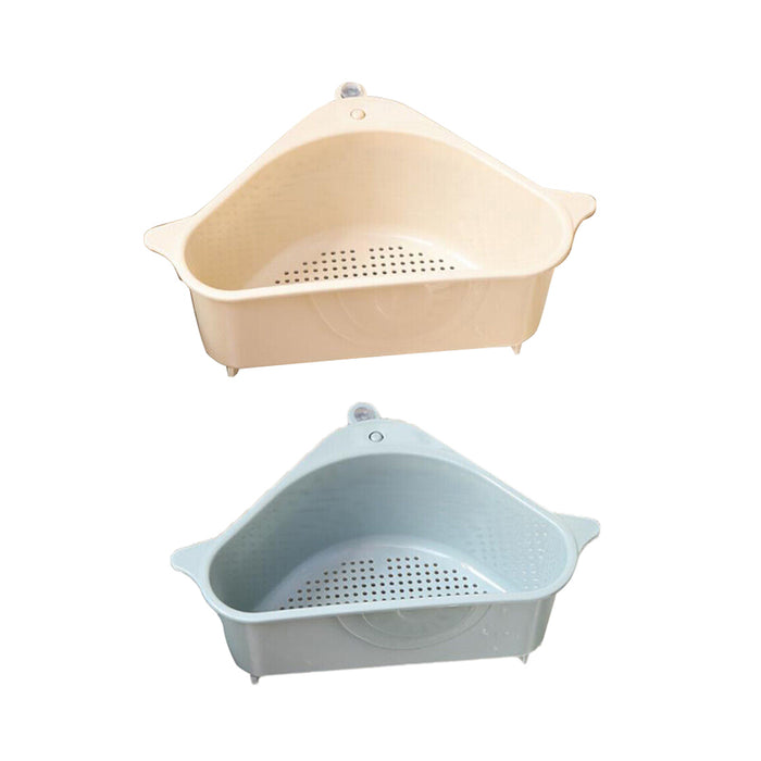 Triangle Sink Storage Drain Basket With Suction Cup PP
