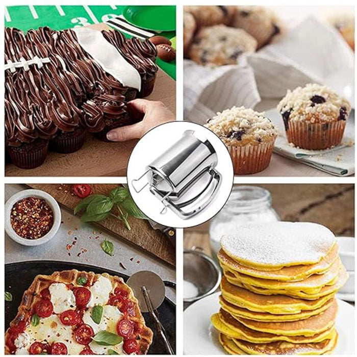 Stainless Steel Handheld Batter Dispenser Cake Funnel Mixing Separator Tool AU