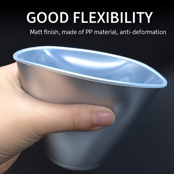 100 Pcs Matte Silver PP Plastic Cups 360ml with Thick Base