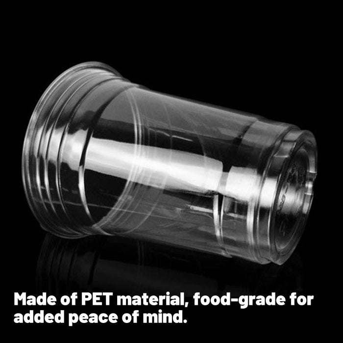 250 Sets Transparent PET Drink Cups With Lids 400ml Leak Proof
