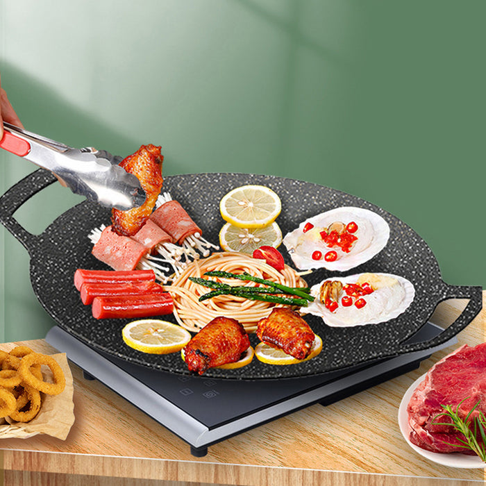 Korean Nonstick BBQ Grill Pan for Stovetop Barbecue Portable Hot Plate Outdoor