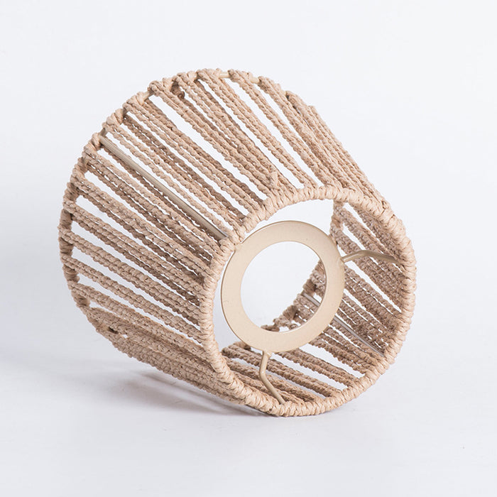 Paper Rope Lampshade Khaki Modern Chinese Zen Pendant