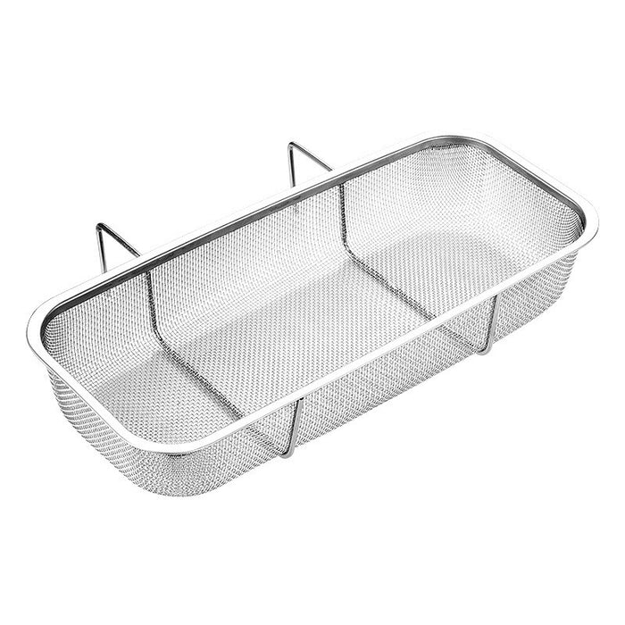 Stainless Steel Sink Drainer Basket Rack With Fine Mesh