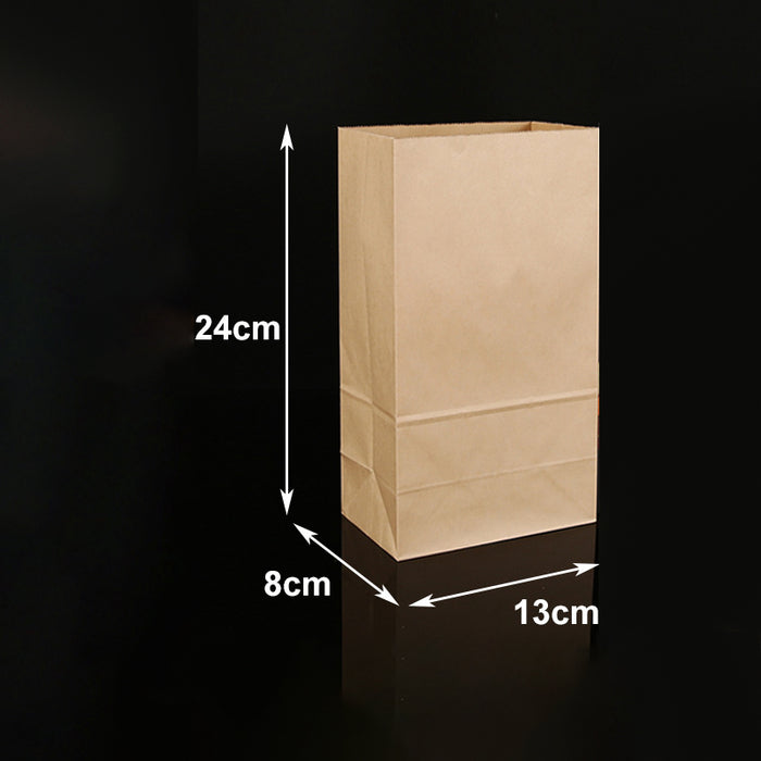 500 Pcs Food Grade Kraft Paper Bags for Bakery and Gift Packaging