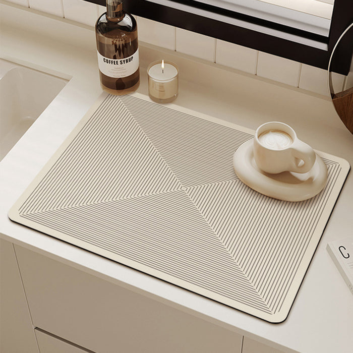 2 Pcs Kitchen Absorbent Draining Mats Heat Insulation Non-Slip 40x30cm