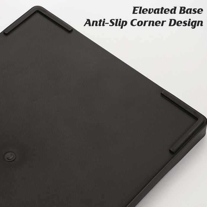 12 Pcs Rectangular PP Plastic Serving Tray with Non-Slip Surface 24 x 18 cm