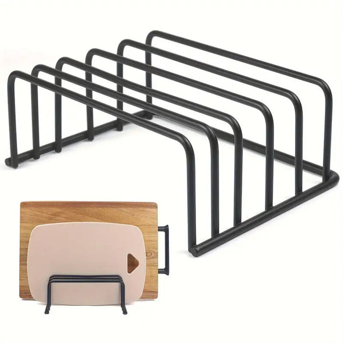 Chopping Board Rack Organizer Metal 5 Slot Kitchen Storage