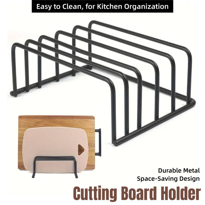 Chopping Board Rack Organizer Metal 5 Slot Kitchen Storage