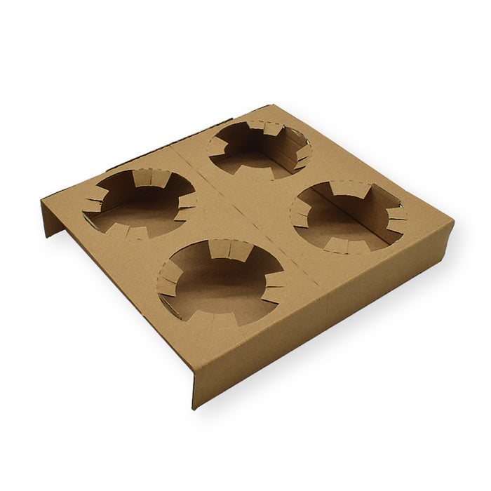 100 Pcs Corrugated Cup Holder Thick Kraft Paper Base