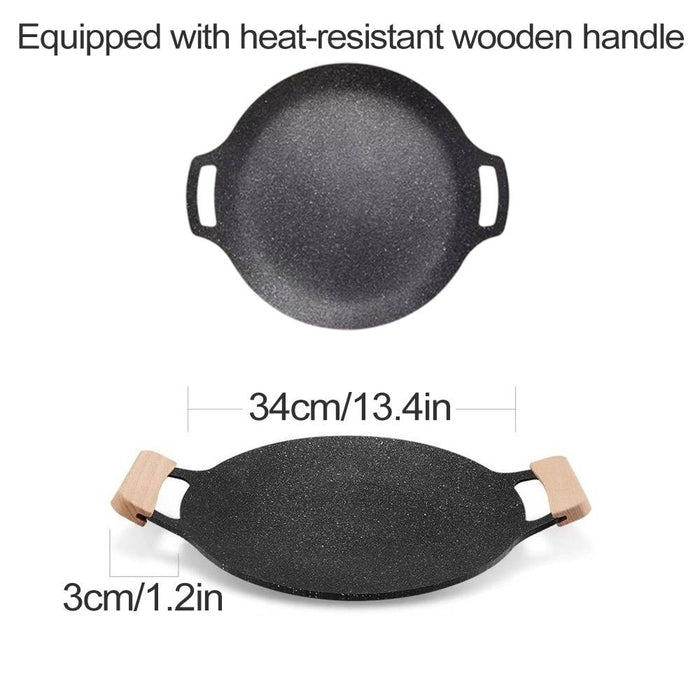 Korean Nonstick BBQ Grill Pan for Stovetop Barbecue Portable Hot Plate Outdoor
