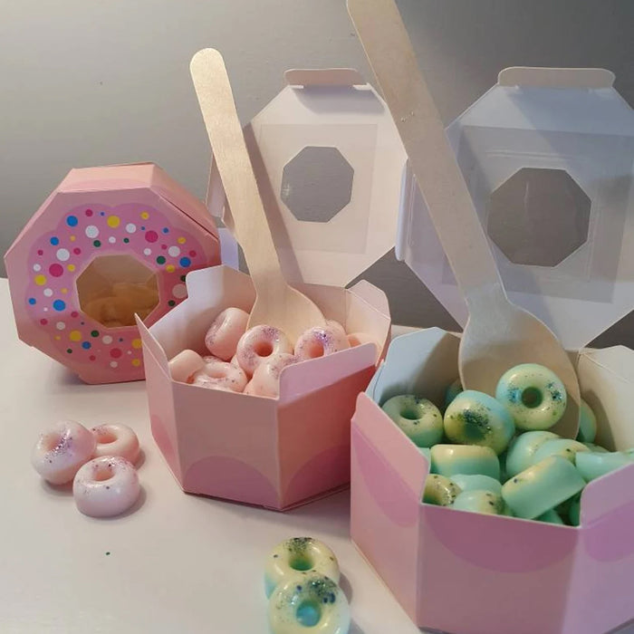 100PCS Doughnut Polygon Candy Boxes – Fun Party Gift Packaging