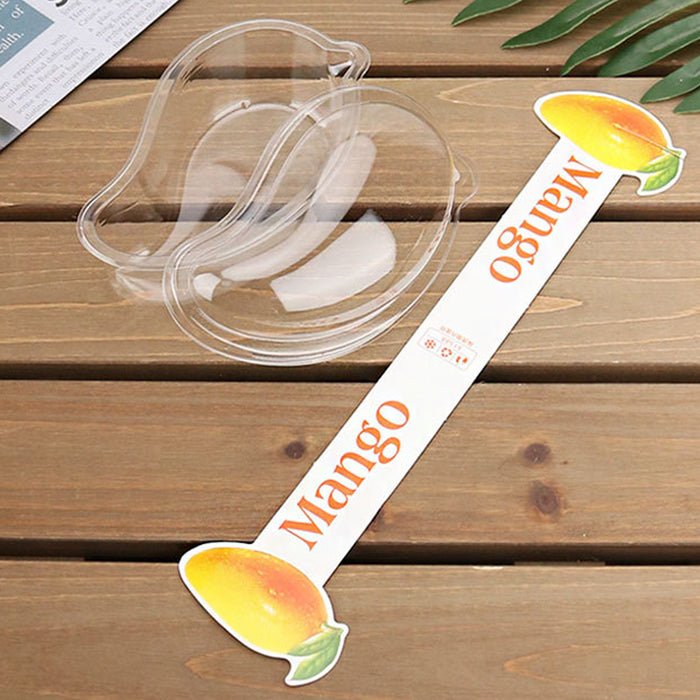 100 Pcs Clear Mango-Shaped Cake Boxes for Mousse Fruit Layered Desserts