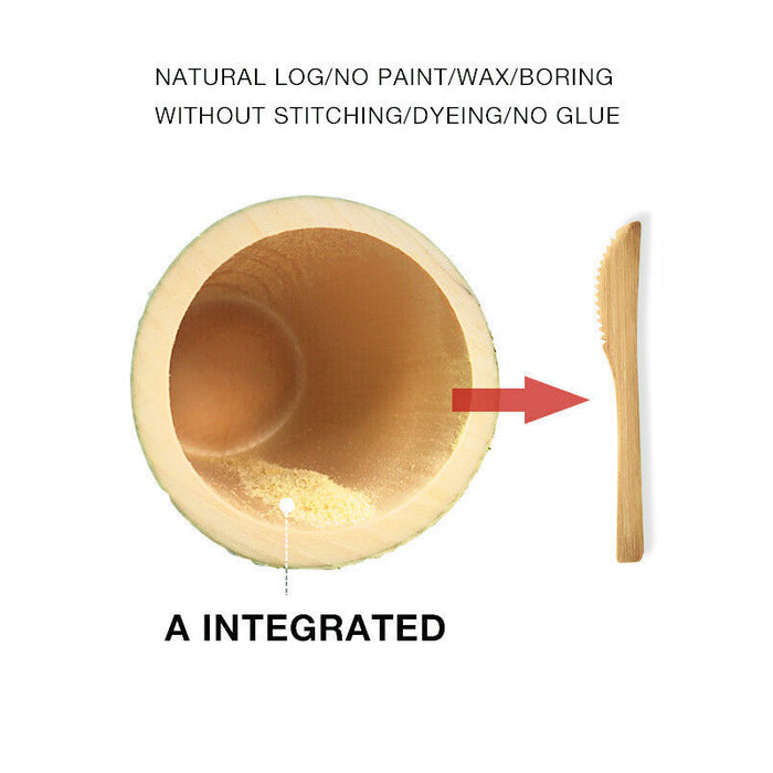 7 Pcs Reusable Bamboo Cutlery Set for Camping with Pouch