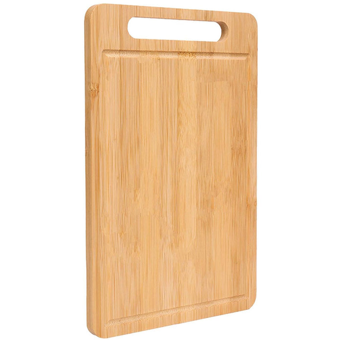 Bamboo Cutting Board Double-Sided with Handle and Juice Groove