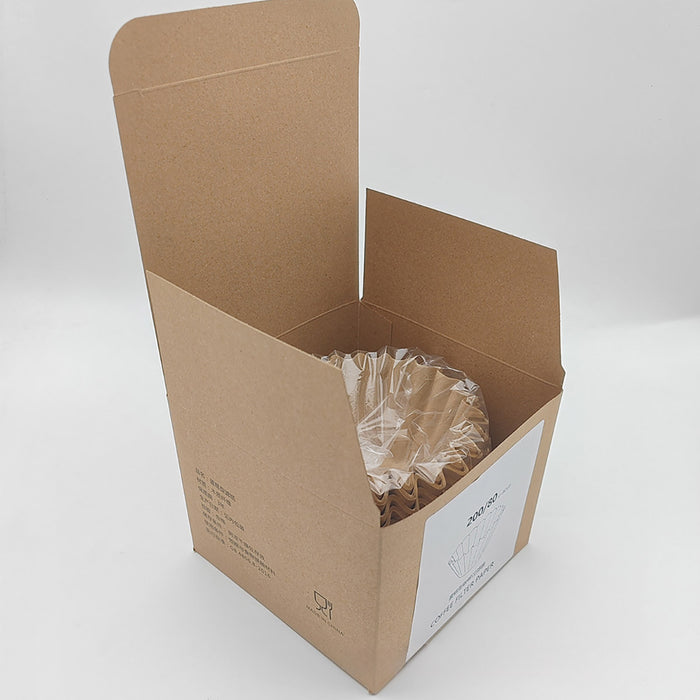 100 Pcs Coffee Filter Paper Bowl Shaped Pleated 8cm