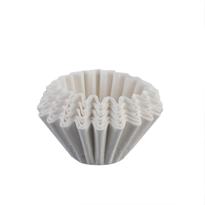 100 Pcs Coffee Filter Paper Bowl Shaped Pleated 8cm