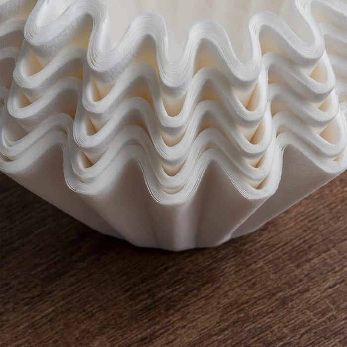 100 Pcs Coffee Filter Paper Bowl Shaped Pleated 8cm