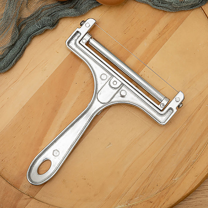 Stainless Steel Cheese Slicer with Adjustable Thickness Silver