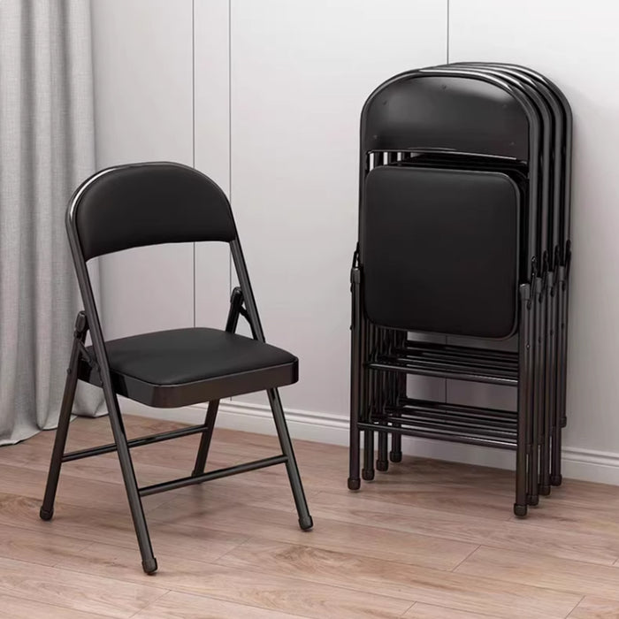 Black Folding Dining Chair, 2pcs