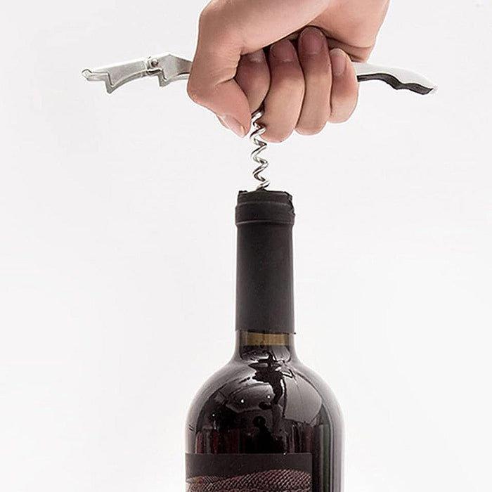 3 Pcs Seahorse Bottle Opener Stainless Steel Foldable Corkscrew