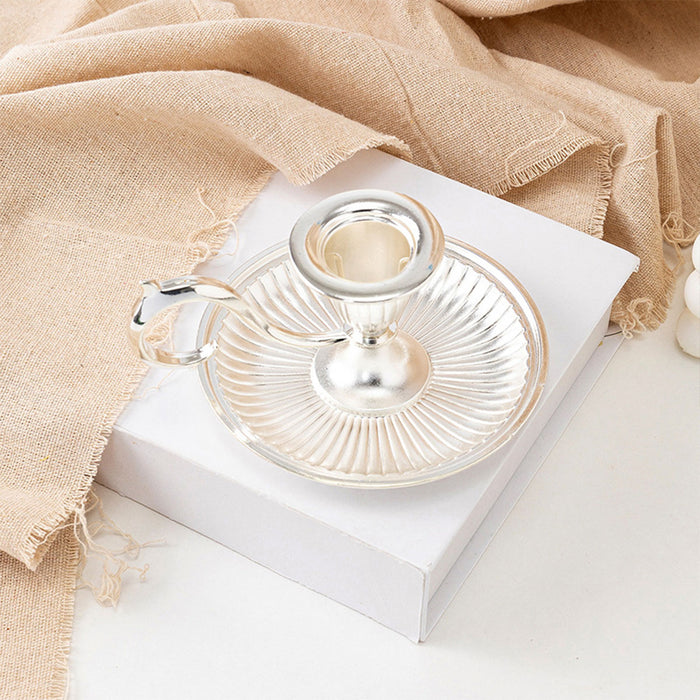 Retro Handheld Candlestick Holder, European Style Candle Stand