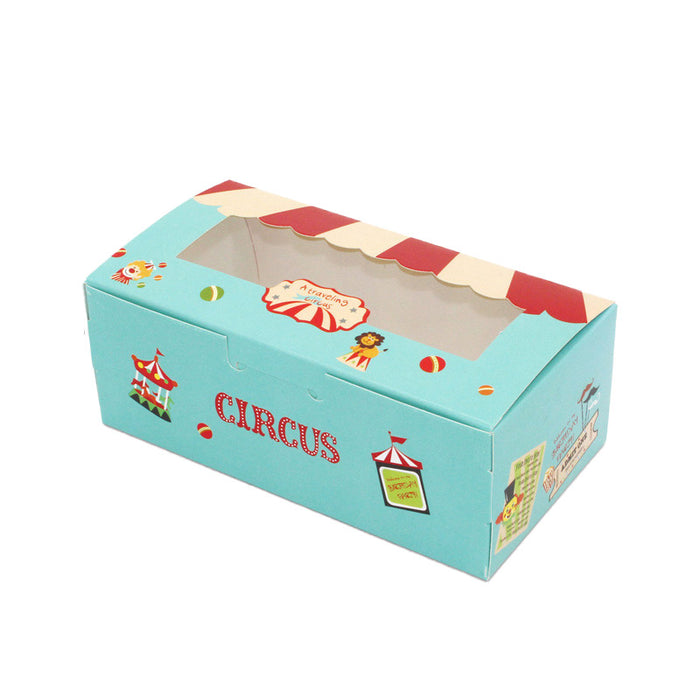 50 Pcs Window Cake Packaging Boxes Food-Grade Cardboard in 6 Styles