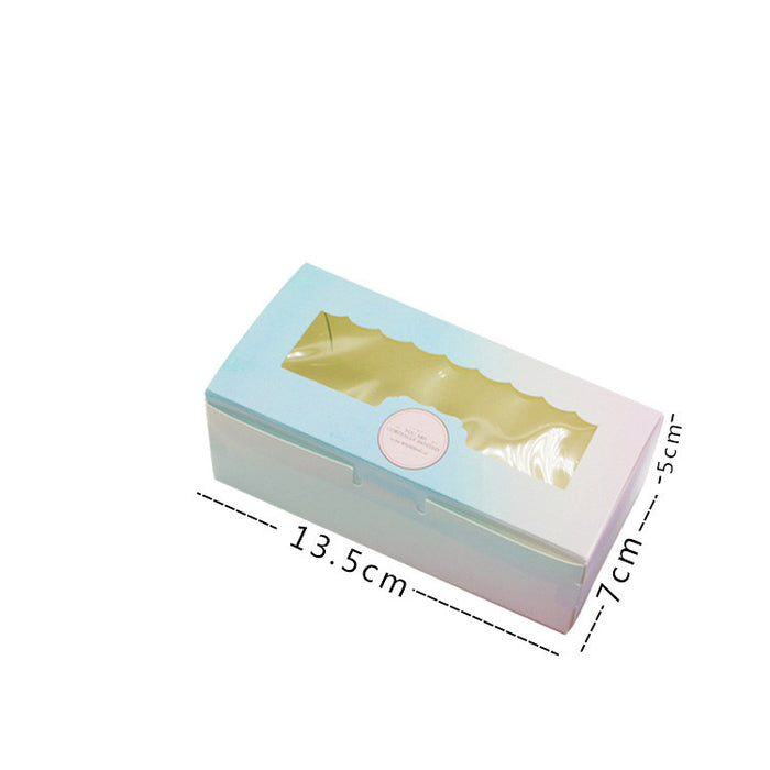 50 Pcs Window Cake Packaging Boxes Food-Grade Cardboard in 6 Styles