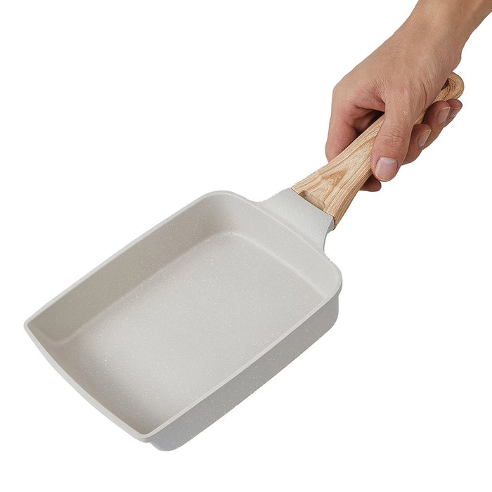 Japanese Tamagoyaki Pan Square Maifan Stone Non-Stick Breakfast Egg Pan 18x15cm