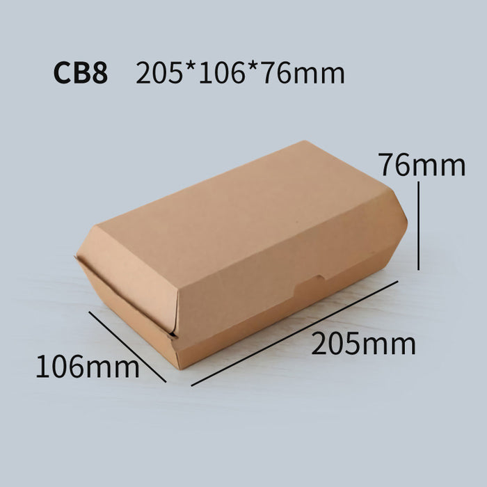 Kraft Paper Hot Dog Boxes - Corrugated Brown Takeaway Food Packaging