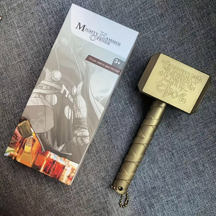 Thor Hammer Bottle Opener with Magnet Metal Bronze Silver