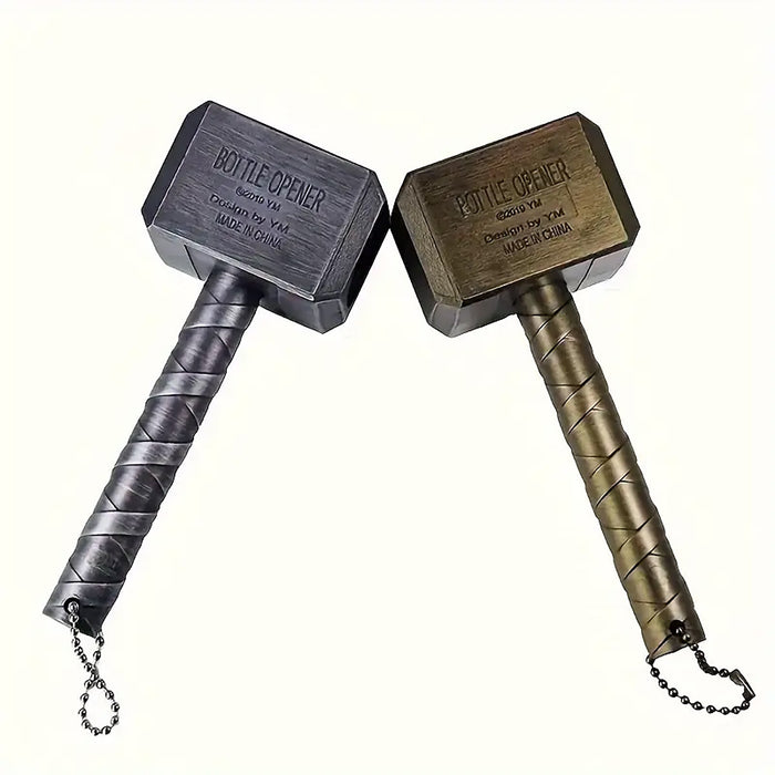 Thor Hammer Bottle Opener with Magnet Metal Bronze Silver