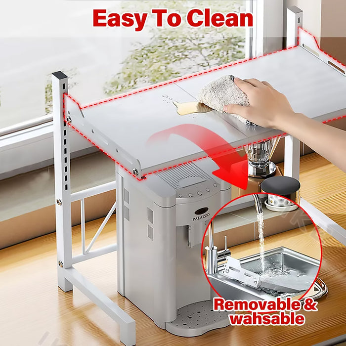 2 or 3 Tier Adjustable Carbon Steel Storage Rack Expandable