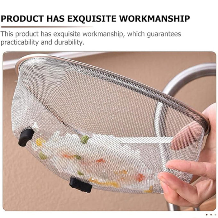 Stainless Steel Triangle Sink Drain Basket Fine Mesh With Suction Cup