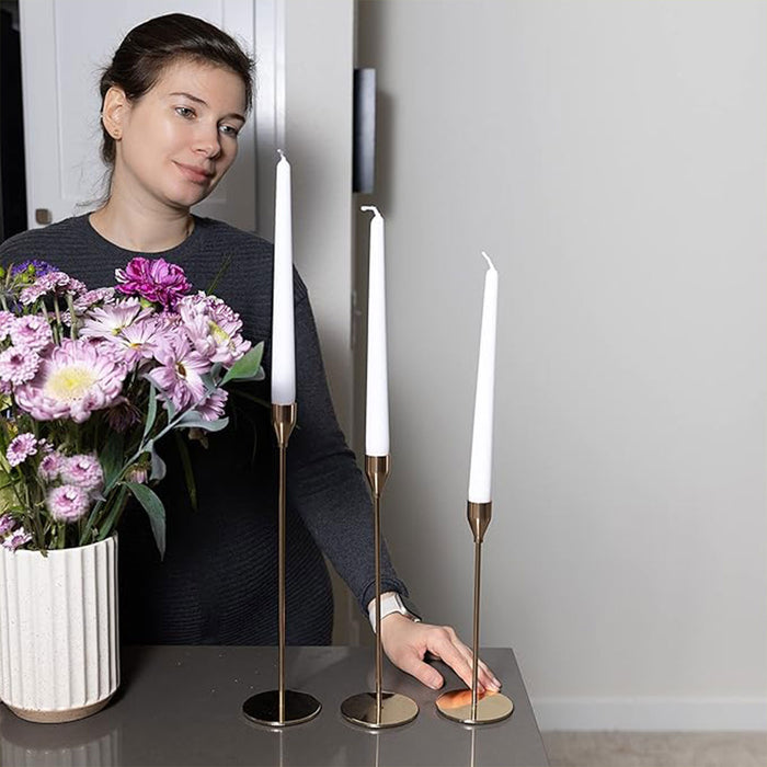 3PCS Decorative Metal Candlestick Holders Set