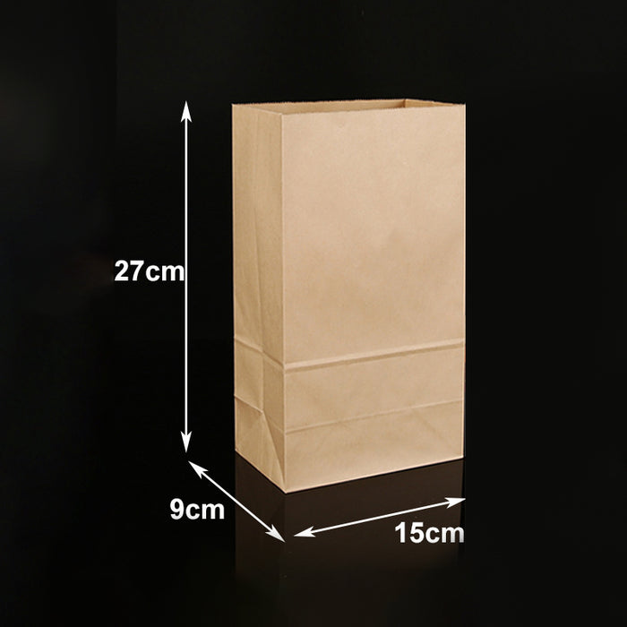 500 Pcs Food Grade Kraft Paper Bags for Bakery and Gift Packaging