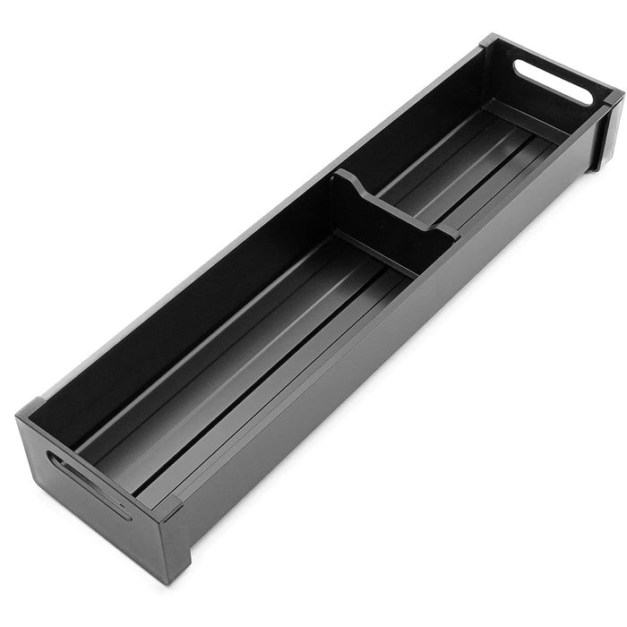 Aluminium Cutlery Tray Black with Adjustable Divider for Drawer