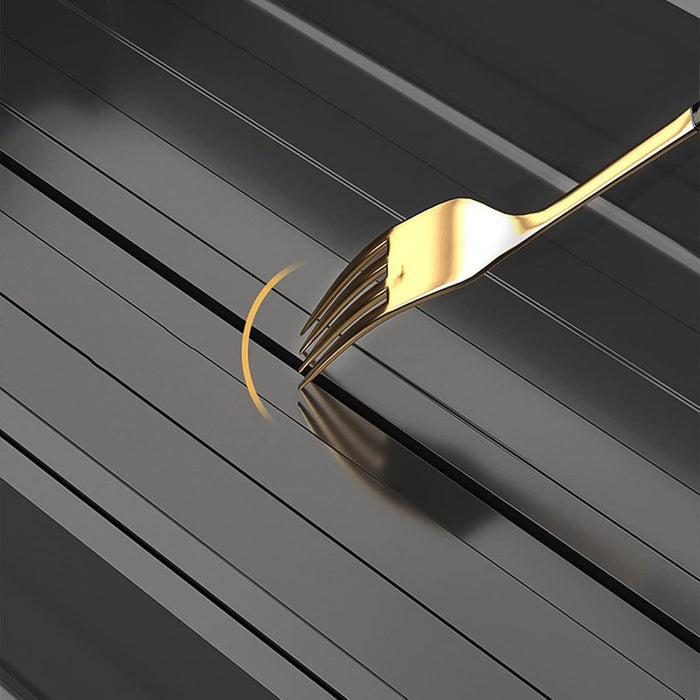 Aluminium Cutlery Tray Black with Adjustable Divider for Drawer