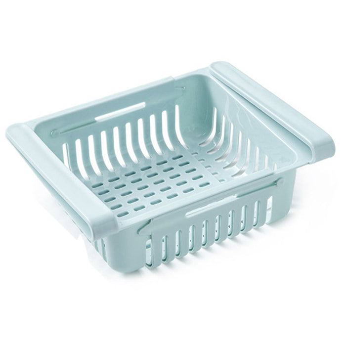 4PCS Fridge Storage Basket Organiser Adjustable Plastic Bins