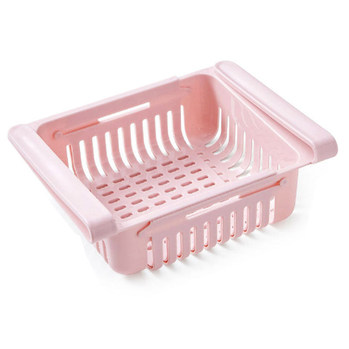 4PCS Fridge Storage Basket Organiser Adjustable Plastic Bins