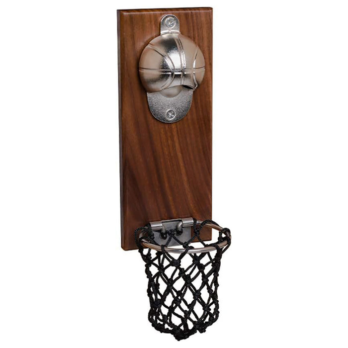 Magnetic Wooden Bottle Opener with Net Sports Design
