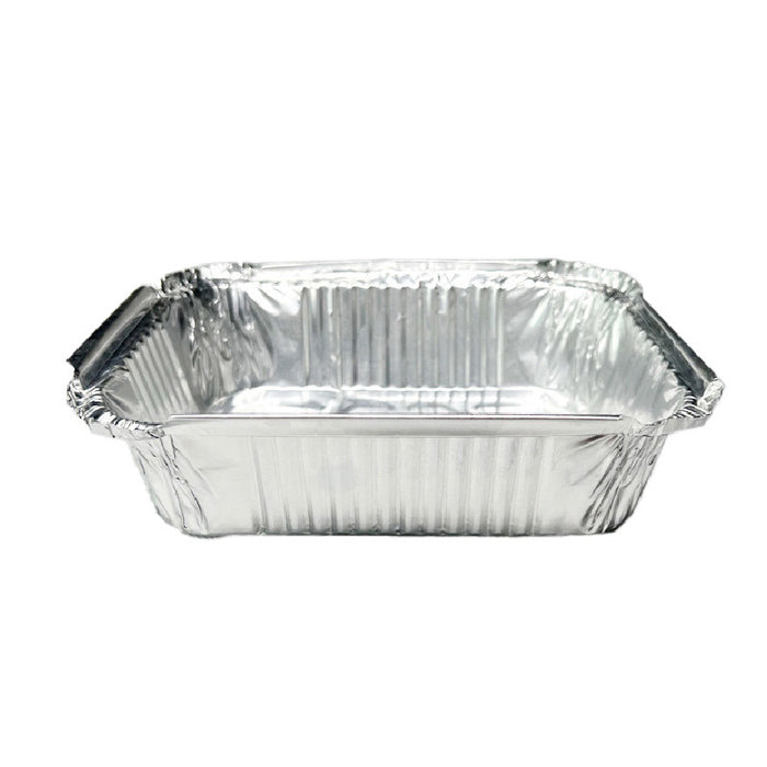 125 Pcs Disposable Tin Foil Pans Quadrate Food Grade for Baking and Grilling