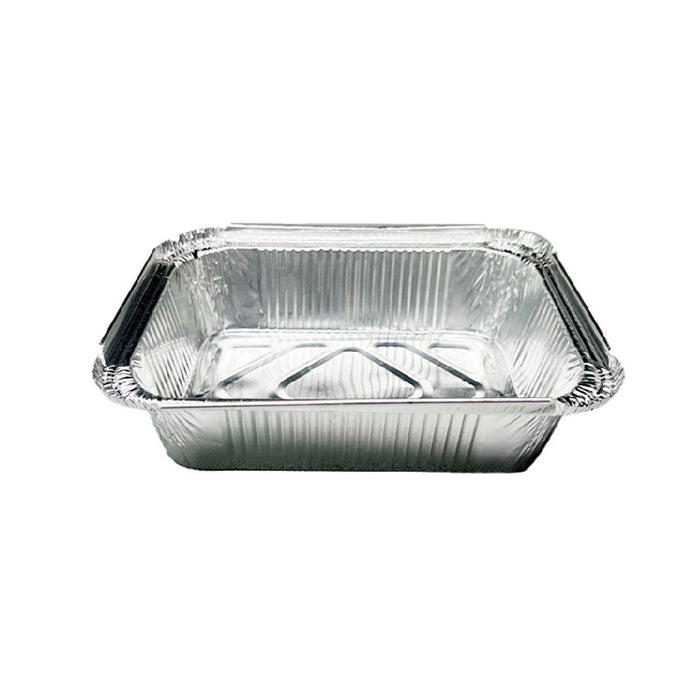 125 Pcs Disposable Tin Foil Pans Quadrate Food Grade for Baking and Grilling