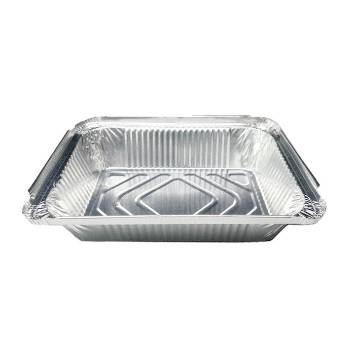 125 Pcs Disposable Tin Foil Pans Quadrate Food Grade for Baking and Grilling