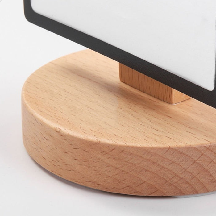Wooden Tabletop Menu Holder Stand 20 x 10 cm with PVC Panel