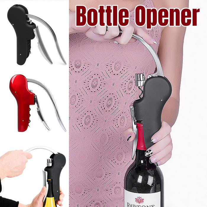 Goose Shaped Wine Bottle Opener Zinc Alloy Black Red