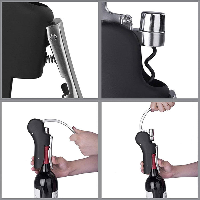 Goose Shaped Wine Bottle Opener Zinc Alloy Black Red