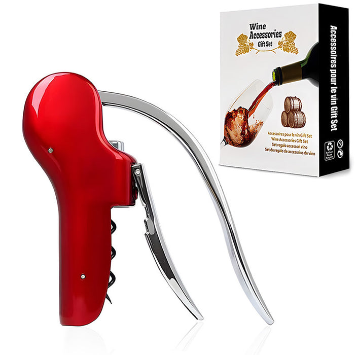 Goose Shaped Wine Bottle Opener Zinc Alloy Black Red