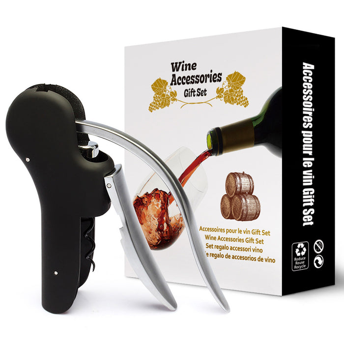 Goose Shaped Wine Bottle Opener Zinc Alloy Black Red
