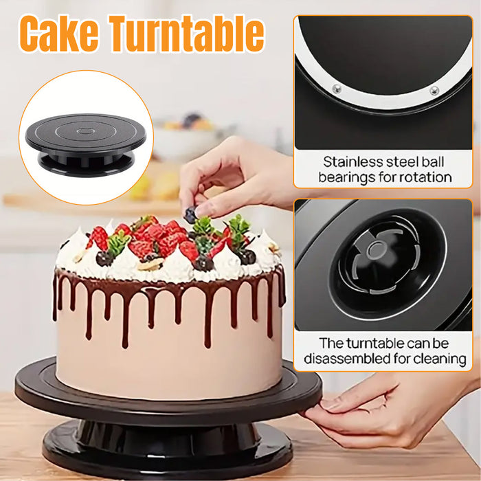 Rotating Cake Turntable Stand with Smooth 360 Degree Decorating Base